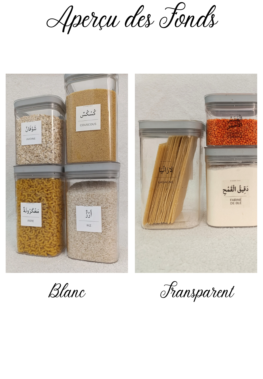 Aliments / Bocaux (24 à 72 étiquettes)